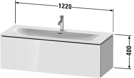 LC613901111 L-Cube Тумбочка подвесная Кашемировый дуб Duravit - Вид №1