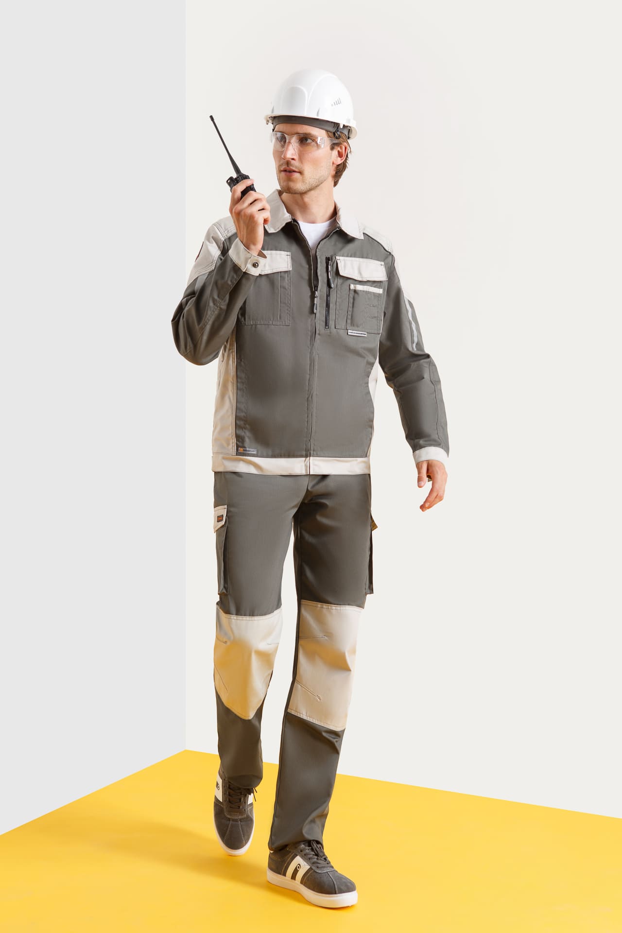 4991518 Костюм  NEW 2 серый хаки с серым песком STATUS  Летняя спецодежда  размер 56-58/170-176  - Вид №6