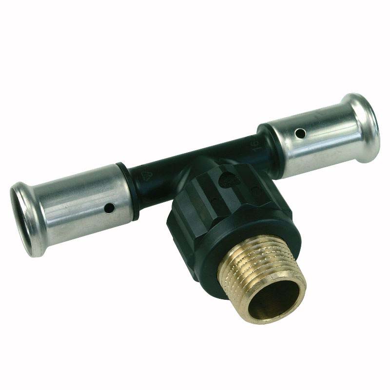 Тройник пресс-Н PVDF HENCO 20х1/2"х20 14PK200420