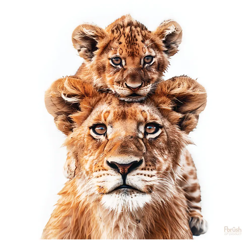 Картина Fbrush Львиная семья 30x30 см STLM-2039555 - Вид №1