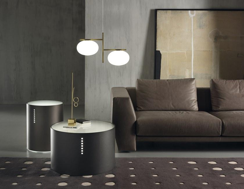 ACERBIS Круглый журнальный столик из металла и стекла с задней подсветкой sun-id-1509275 - Вид №4