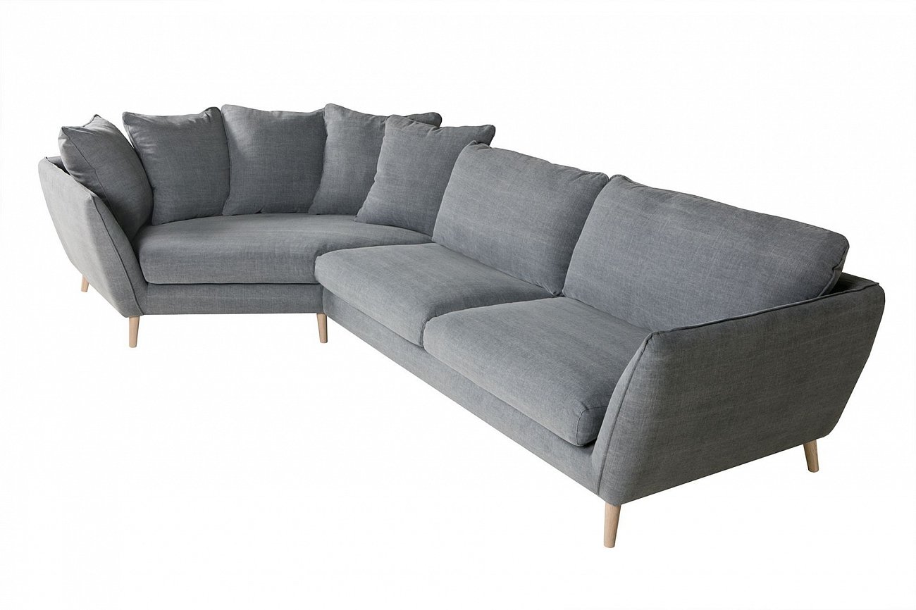 Диван угловой голубой 192 см Stella SITS ДИЗАЙНЕРСКИЕ, STELLA 192365 Серый  - Вид №3