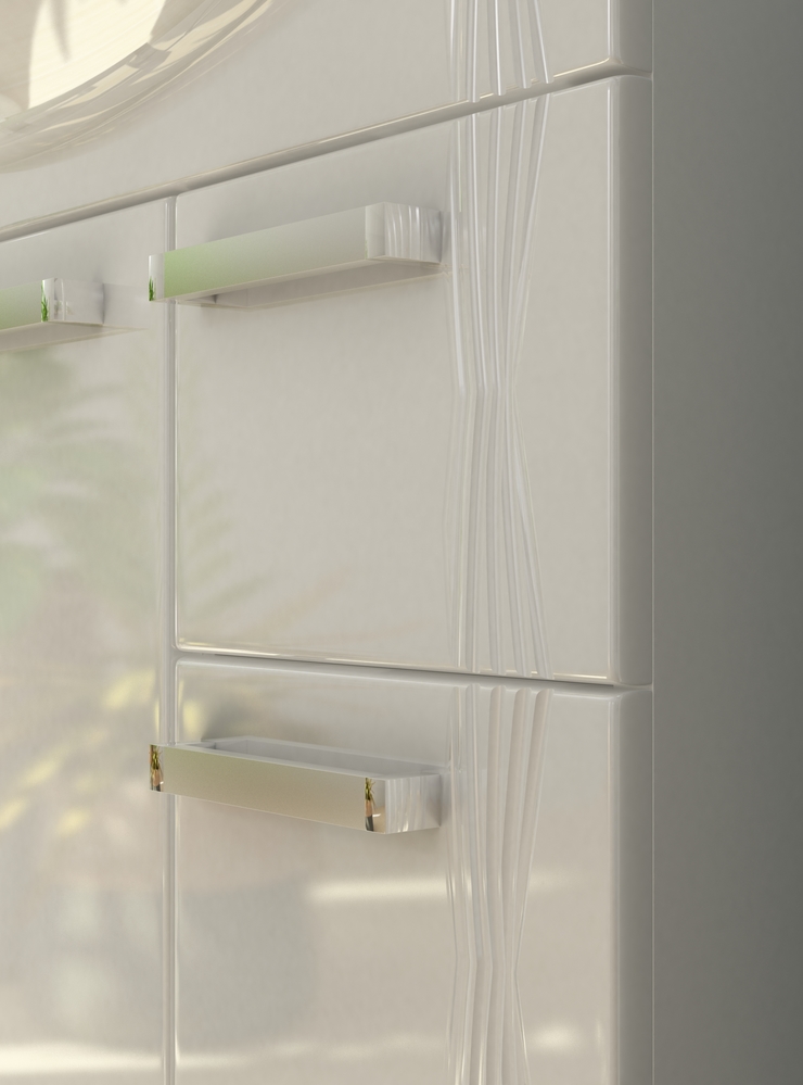 Тумба с раковиной Atlantic 750 (Элеганс)750⨉300⨉830 мм белый Santreyd sun-id-665204 - Вид №3