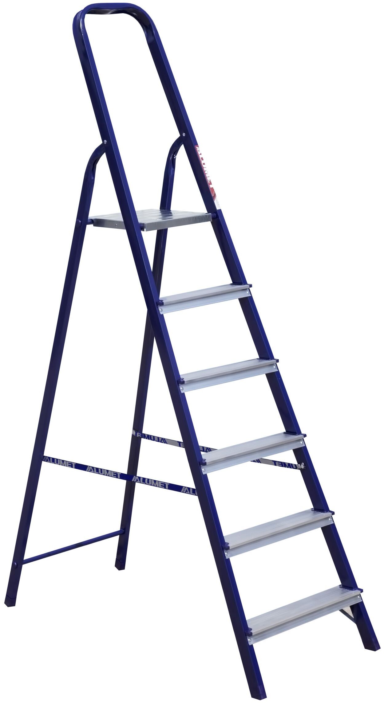 Стремянка стальная с алюминиевыми ступенями M 8406