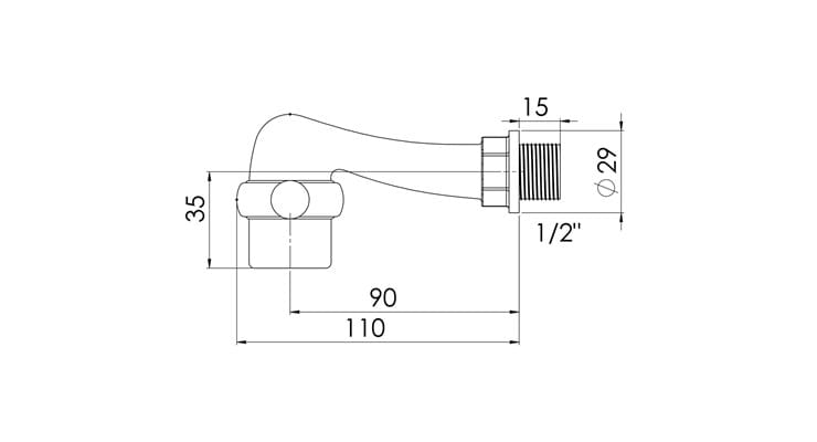 Настенный дозирующий носик для умывальника rvb 1920-1921 ARCH-00148576 - Вид №2