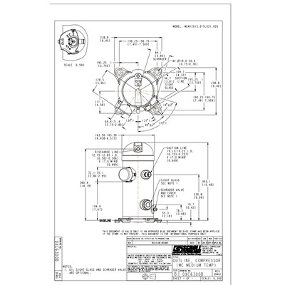 Danfoss MLZ — герметичные спиральные компрессоры MLZ021T4LP9A Компрессор спиральный 121L8633 