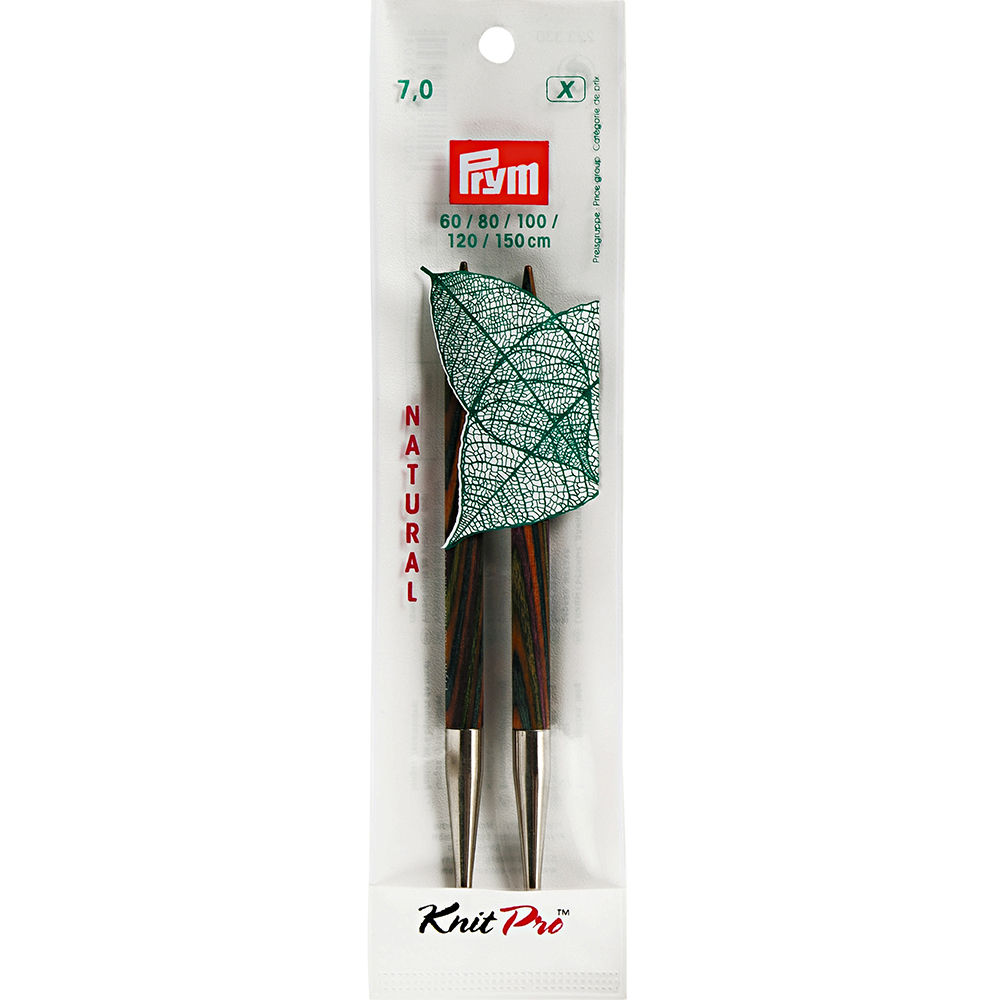 223330 Спицы PRYM съемные длинные береза d 7.0 мм 11.6 см для комбинир. с леской разной длины PRYM Natural