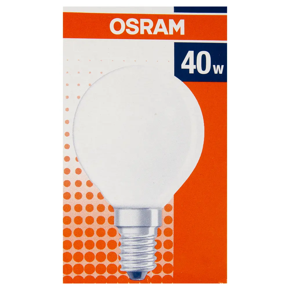 Лампа накаливания Osram шар E14 40 Вт матовая свет тёплый белый 12211956 STLM-2132003  - Вид №2
