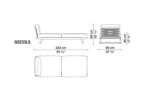 Ткань сад диван с полуостровом B&B Italia Outdoor Чт ARCH-00073529 - Вид №24