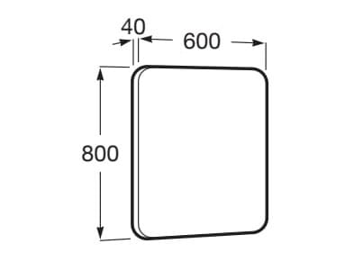Прямоугольное зеркало для ванной комнаты с рамкой Roca Luna ARCH-00140922 - Вид №3