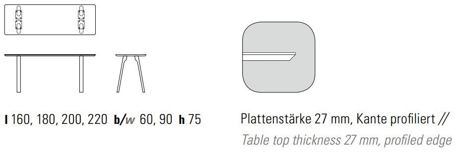 ZEITRAUM Прямоугольный стол Rail sun-id-1448464 - Вид №8