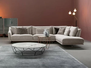 Bonaldo Модульный угловой диван из ткани с подставкой для ног