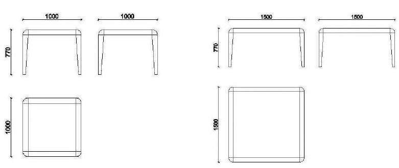 COLLI CASA Квадратный деревянный стол Capri sun-id-1470569 - Вид №1