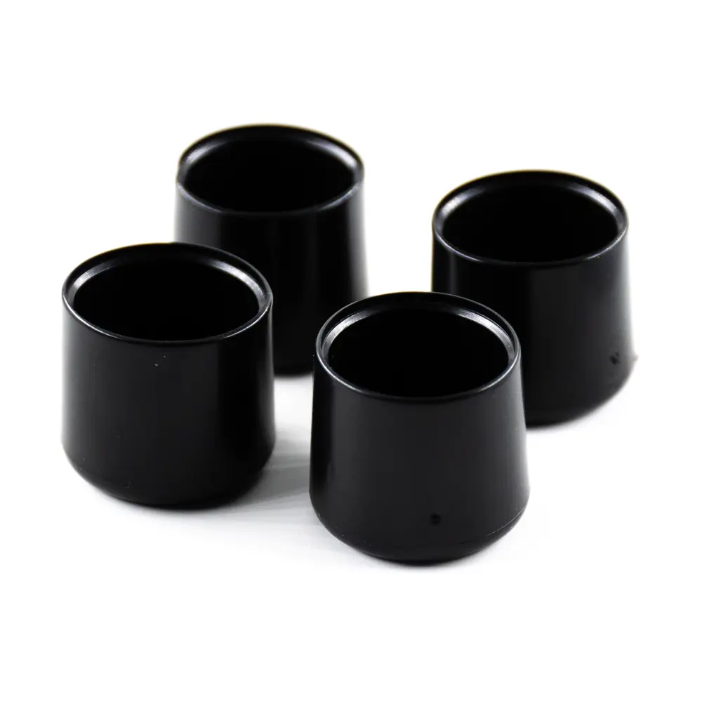 Заглушка на мебельную ножку KONSENSA 30 мм круглые пластик цвет черный 4 шт STLM-2062491