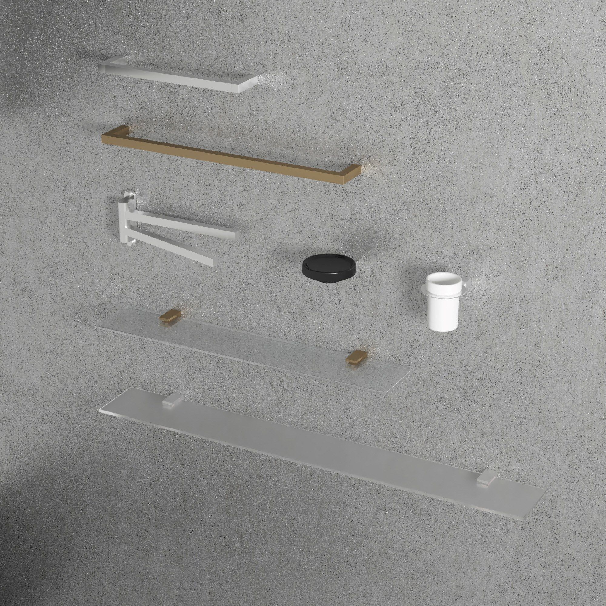 Полочка для ванной из травленого стекла De Rosso дурман ARCH-00082103 - Вид №1