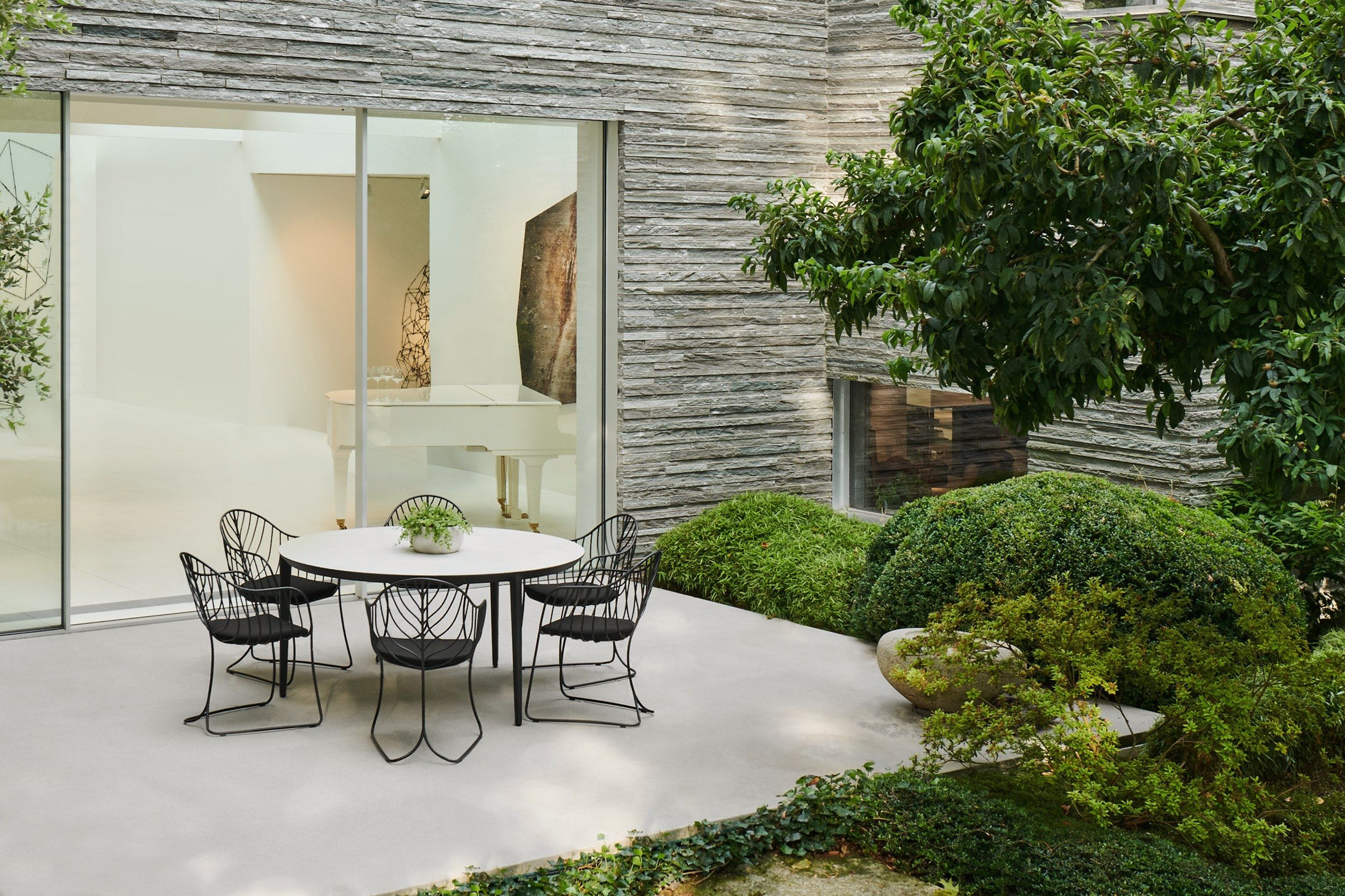 Садовый стул из нержавеющей стали с подлокотниками Royal Botania Folia ARCH-00028309 - Вид №6