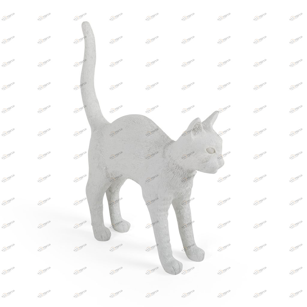 Настольная лампа белая 20,7х46 см Jobby The Cat White 15040 SELETTI ЖИВОТНЫЕ, КОШКА 00-3882462 Бежевый;белый 