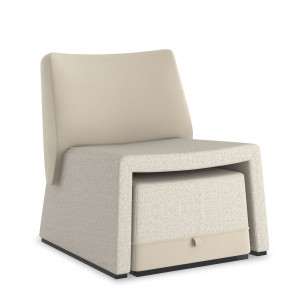 Прямоугольный пуф из ткани