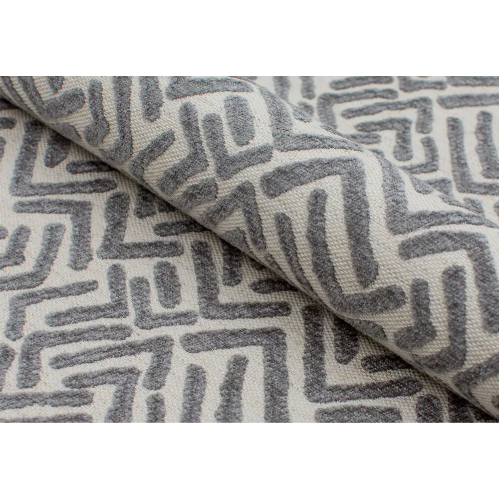 Ткань 1 п/м Шенилл Viola Зигзаг 140 см цвет серый AMETIST STLM-2015691