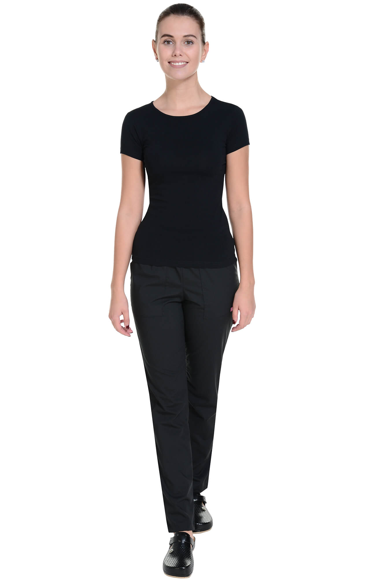 62108 Футболка женская черная LUXE  Одежда для официантов  размер L  - Вид №4