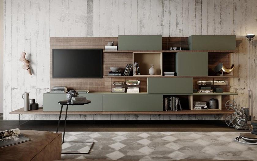 Kico Модульная деревянная стенка для хранения вещей со встроенным освещением Sistemi a giorno sun-id-1401590 - Вид №1