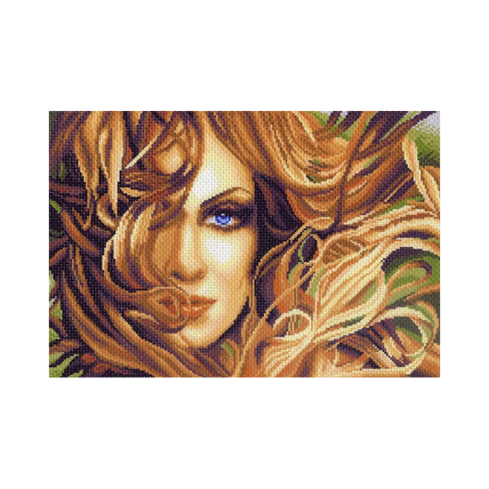 1024 Канва/ткань с рисунком Рисунок на канве 33 см х 45 см "Незнакомка" Матренин посад 