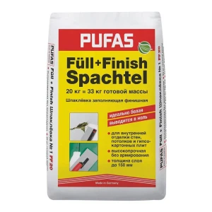 Шпаклёвка финишная Pufas Full Finish белая 20 кг 89143439 STLM-2049904