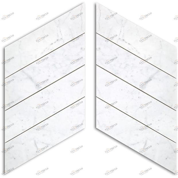 Ideamarmo Мозаика из каррарского мрамора Chevron class Chv 703