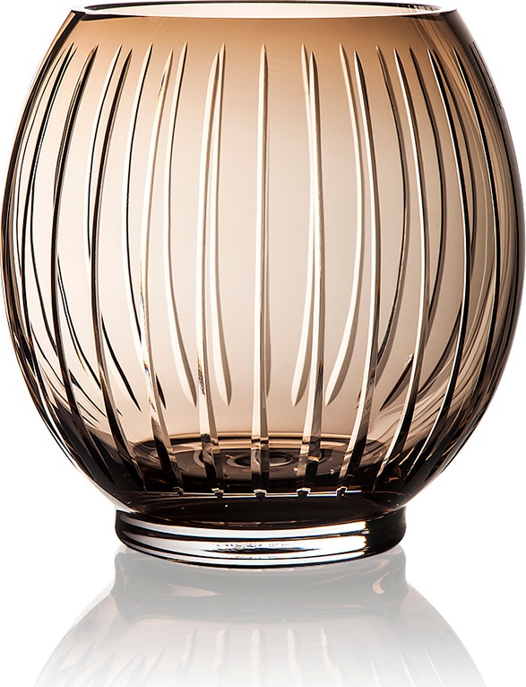 10609373 Zwiesel 1872 Ваза Zwiesel 1872 "Знак" 19см (дымчато-коричневая) Стекло 