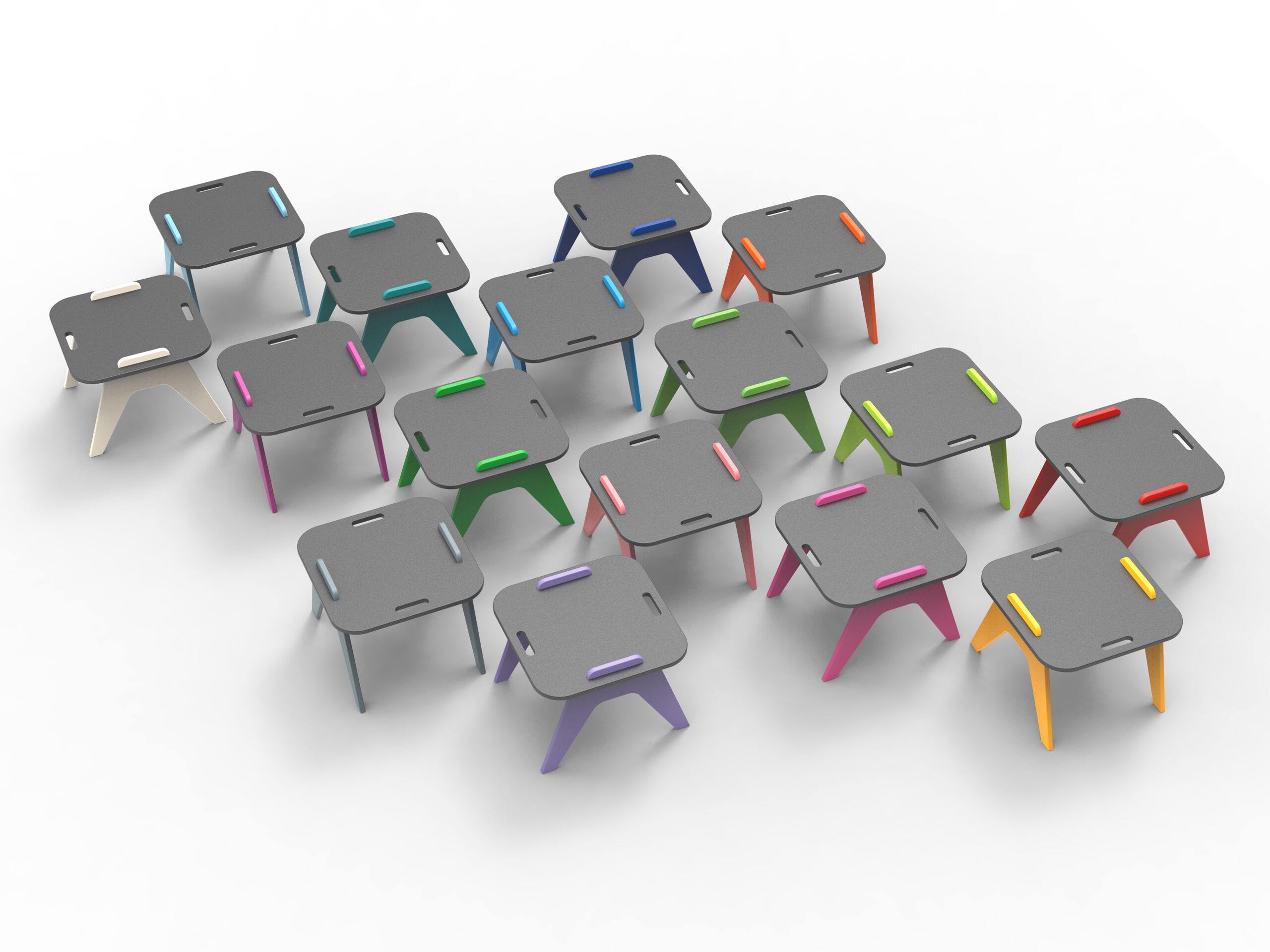 Низкий квадратный стол из полиэтилена Donye Beat ARCH-00093691