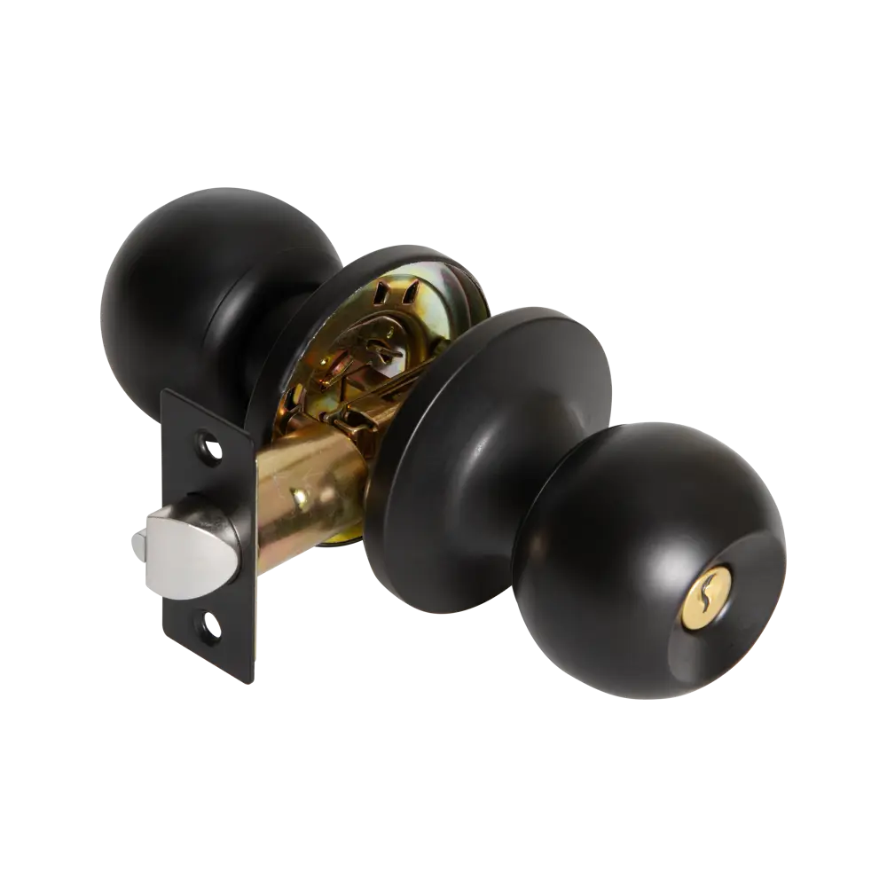 Ручка-кноб Фабрика замков 6073 с ключом-фиксатором, черная 89347010 STLM-1343698 - Вид №1