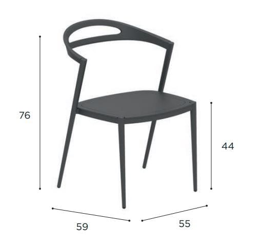 Алюминиевый садовый стул Royal Botania Styletto ARCH-00079736 - Вид №12