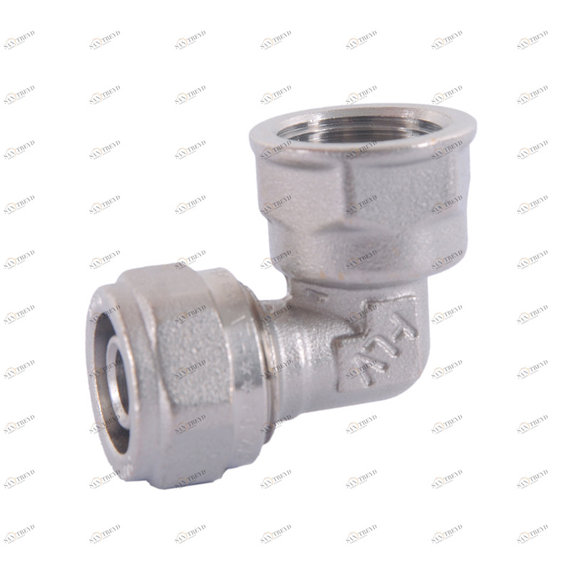 HLV-114352.№.01 Угольник обжимной HLV  с переходом на внутреннюю резьбу 