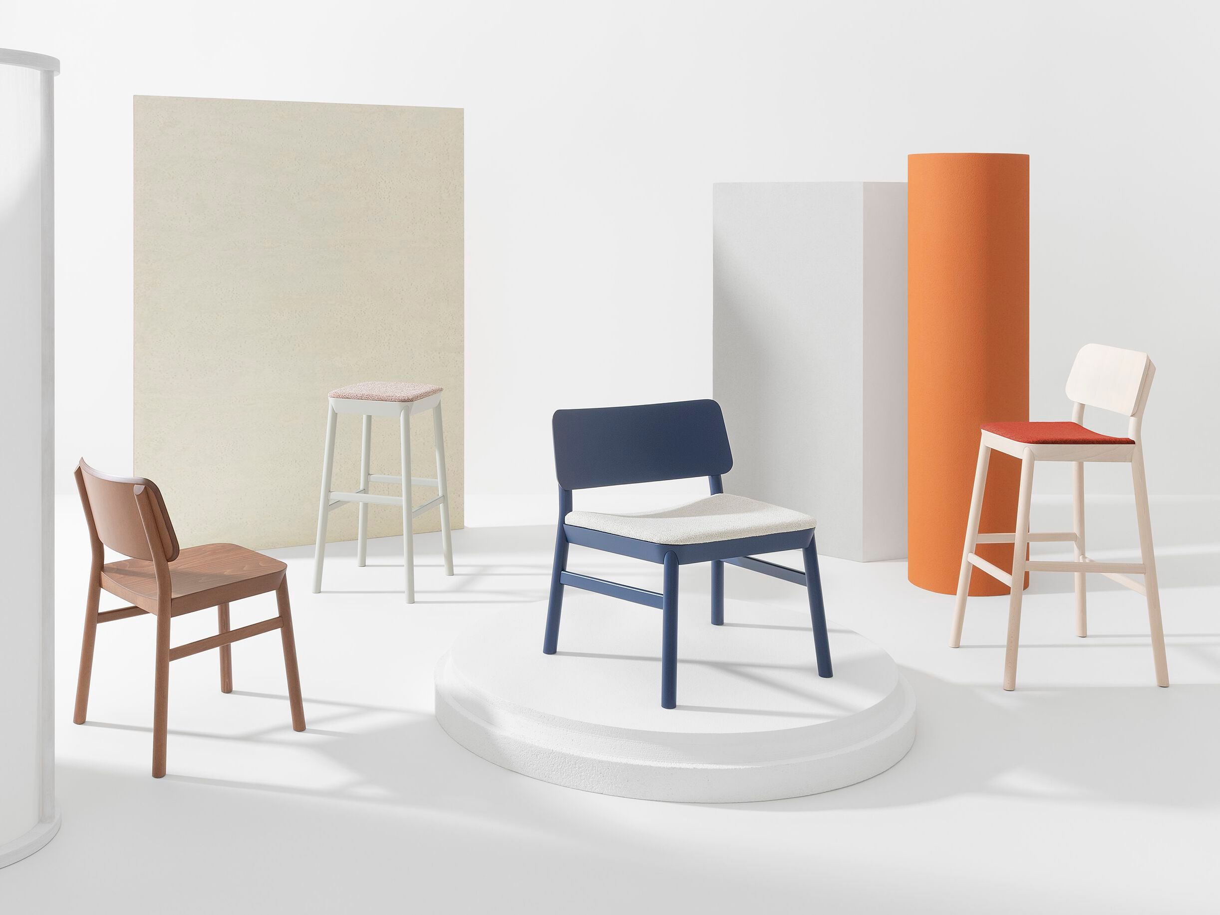 Кресло из бука с мягким сиденьем Billiani ARCH-00103172 - Вид №1