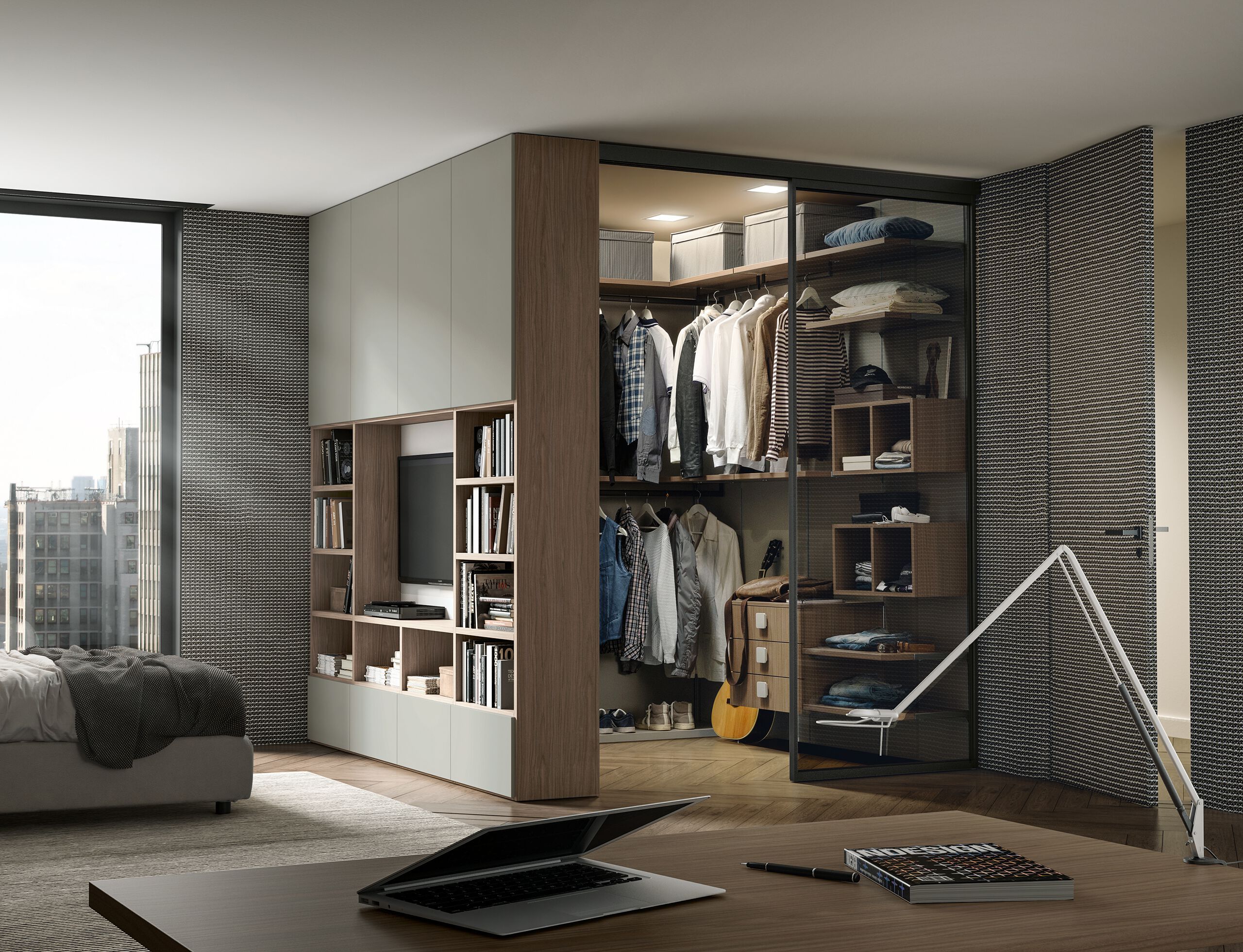 Деревянная угловая гардеробная Adok Интермеццо ARCH-00081710 - Вид №1