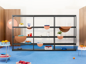 Секционный книжный шкаф из шпона