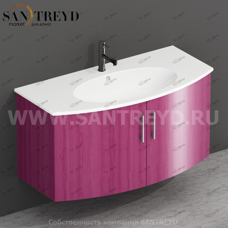 MDMA10Y6077 Тумба с двумя створками 98 см розовая Globo 4ALL Италия Ceramica Globo