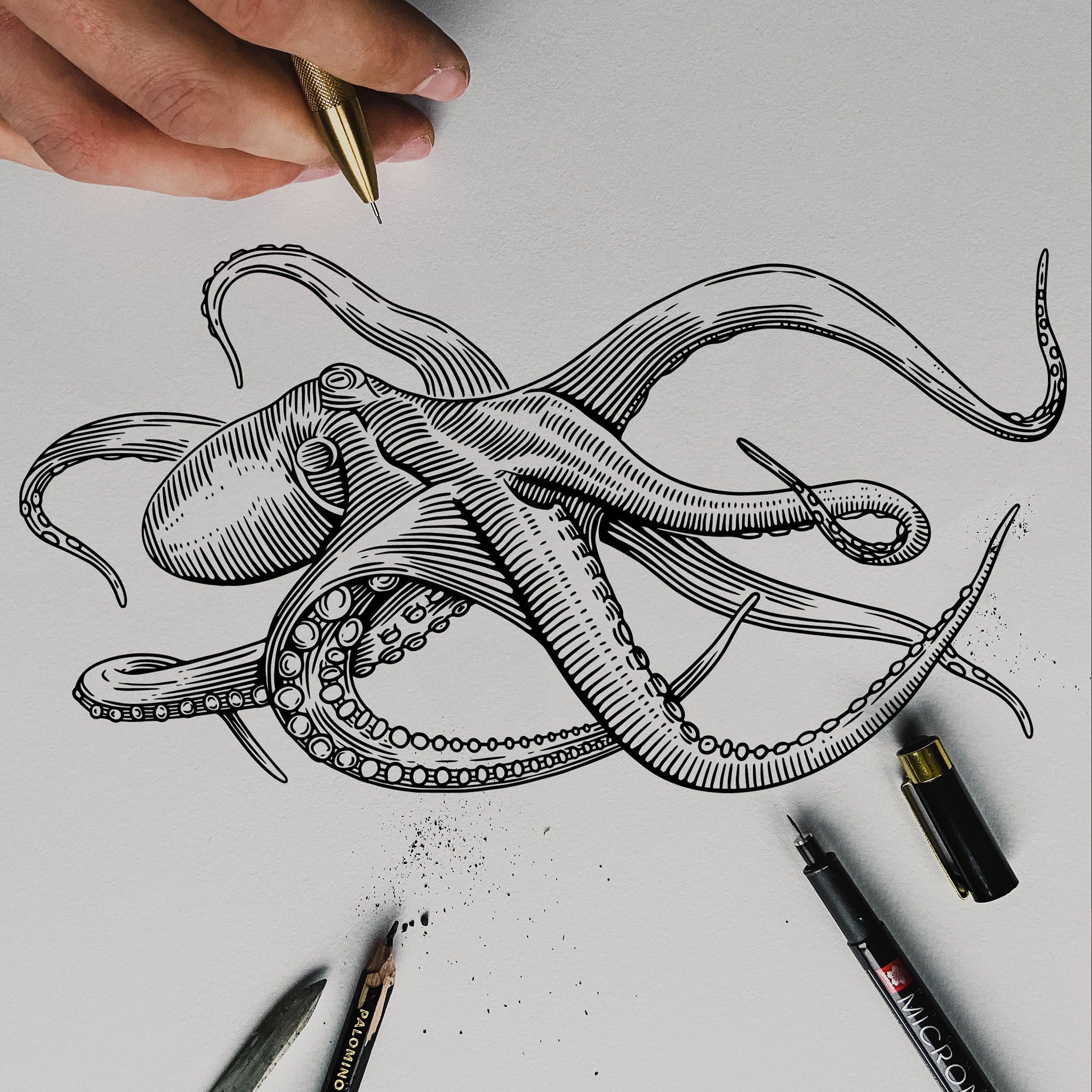 W203STE-OCT X Lást Maps Octopus - Фляжка для бедра 100 мл Wingback  - Вид №3