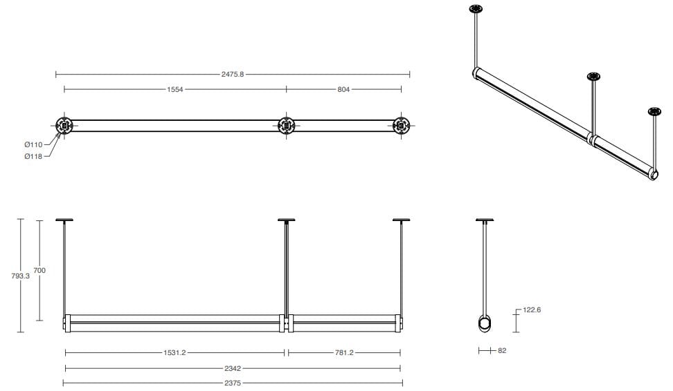 Регулируемая светодиодная подвесная лампа Articolo Studios Swivel ARCH-00090080 - Вид №6