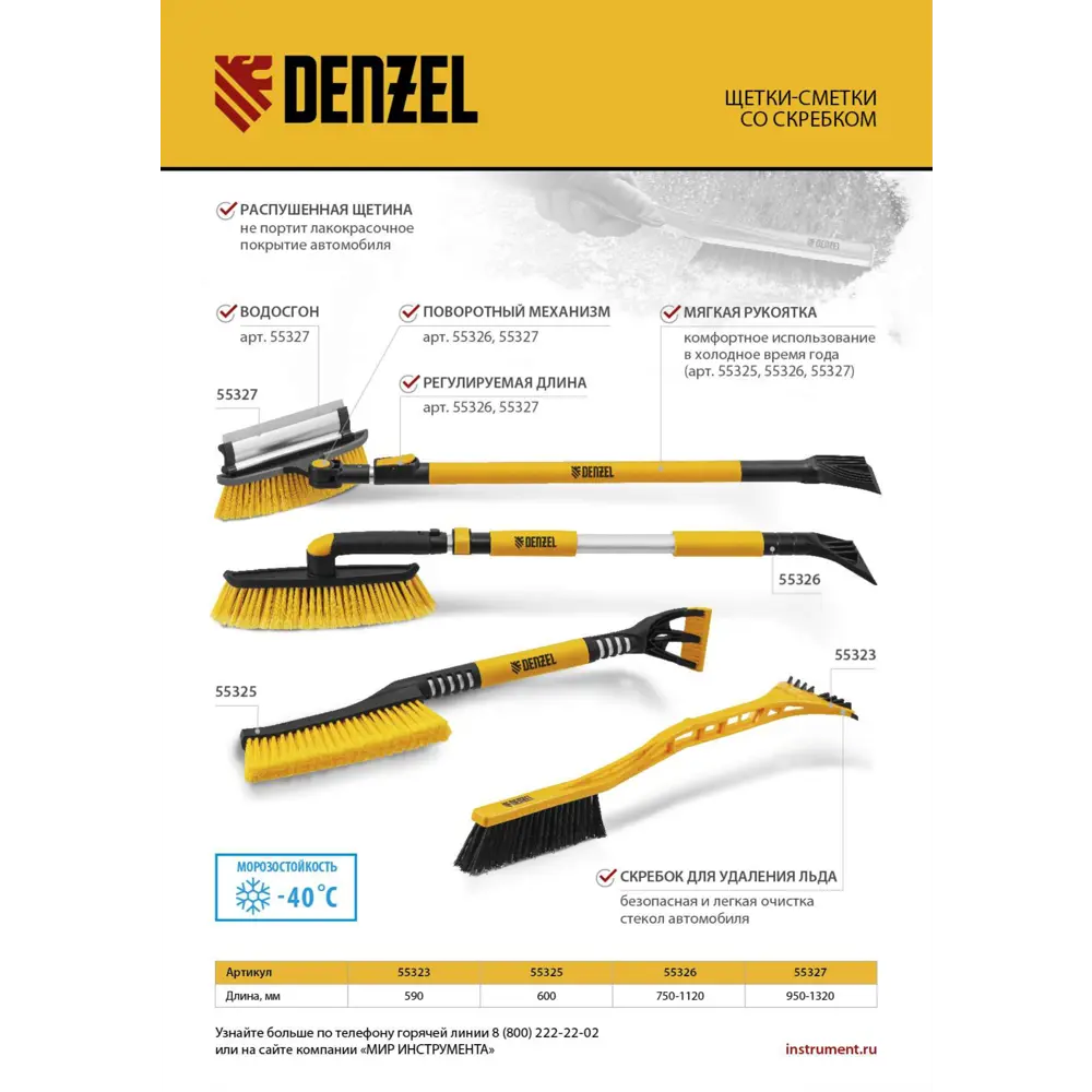 Скребок-щетка Santreyd Denzel для очистки автомобильных стекол от наледи 89391404 STLM-1346582 - Вид №3