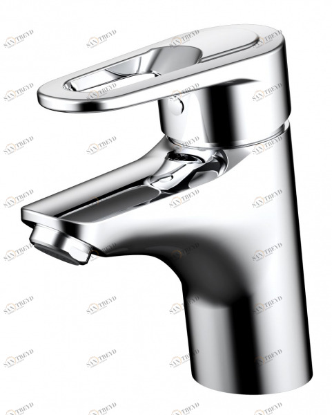 Смеситель для ванной комнаты на раковину низкий LOOP F1124182CP-RUS bravat