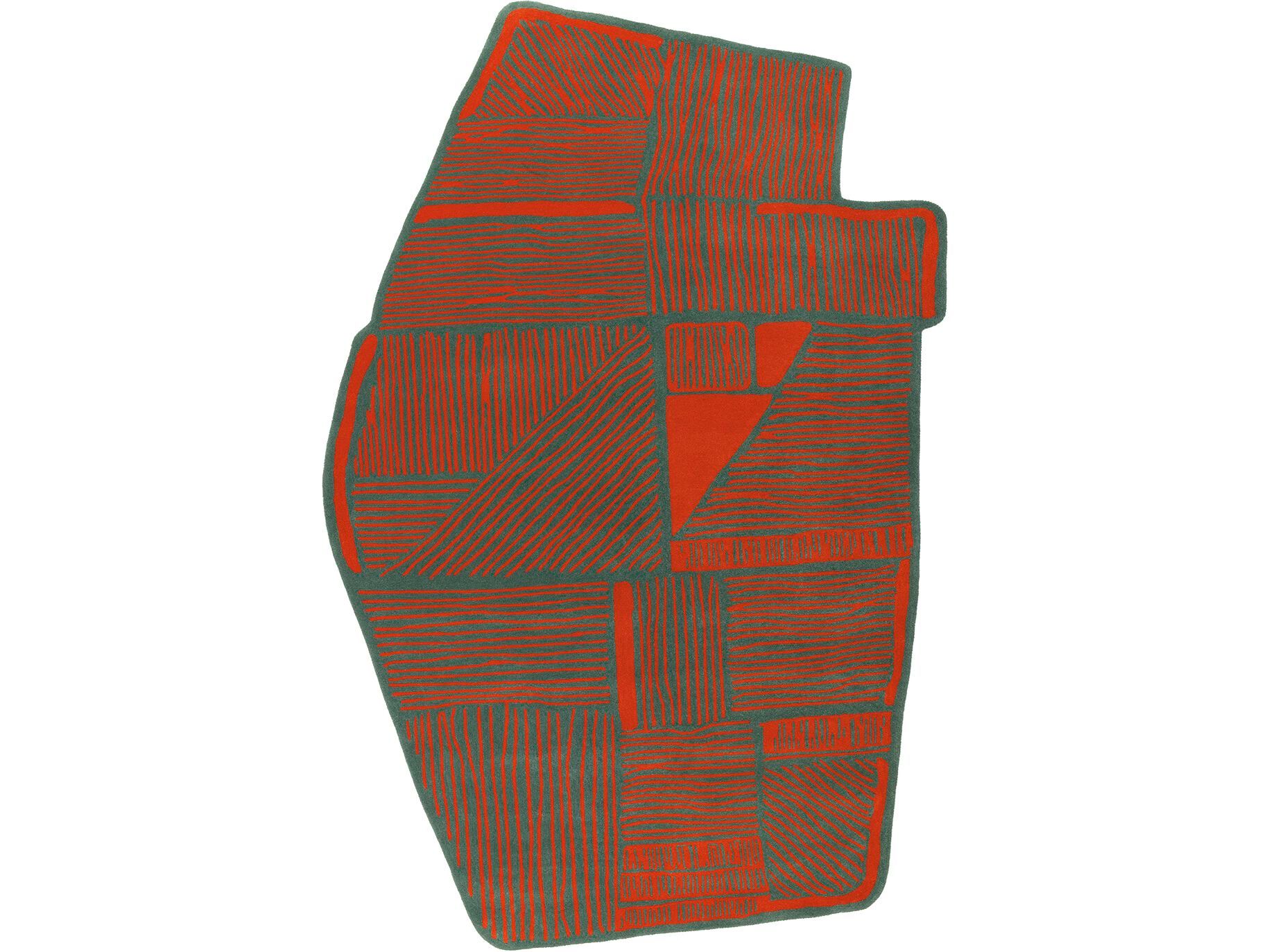 Шерстяной ковер с геометрическим рисунком Toulemonde Bochart ANTICA ROUGE ARCH-00109548