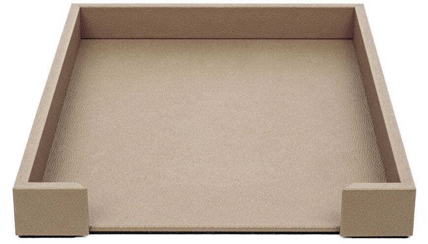 Поднос для писем - 35X26,5XH4 см / плетеная кожа_верблюжья