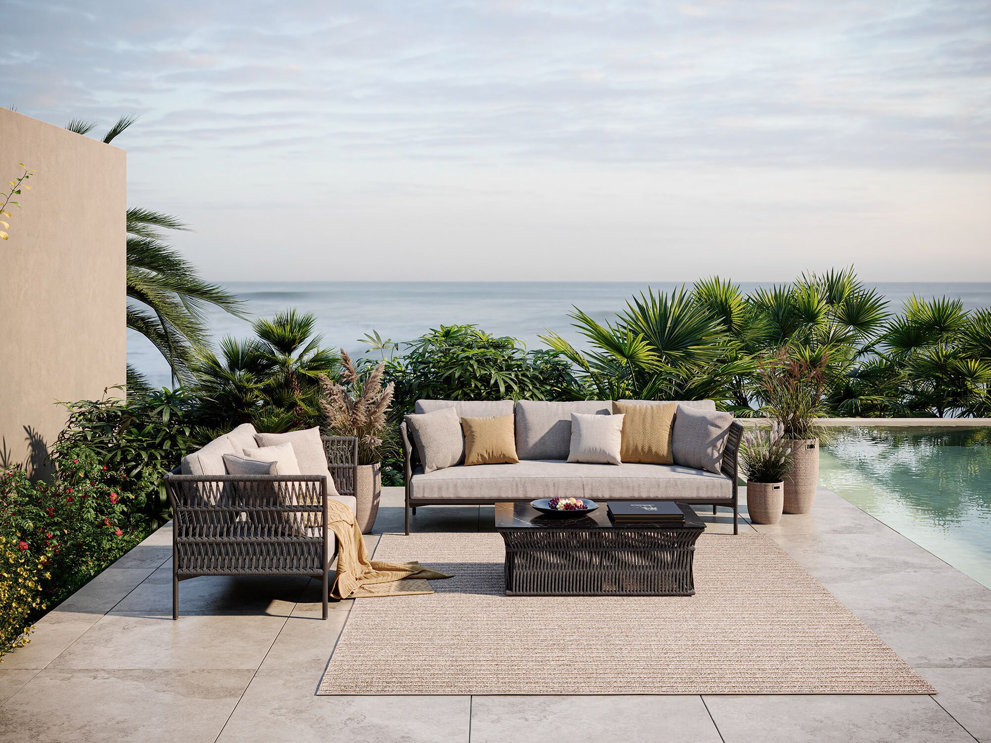 Алюминиевый прямоугольный журнальный столик Walters Longshore ARCH-00001254 - Вид №3