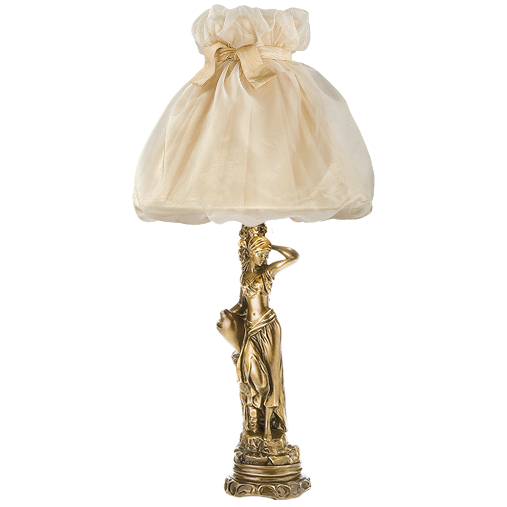 32016+34003 Настольная лампа Девушка с кувшином Мадлен Жемчуг BOGACHO  - Вид №2