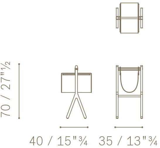 Полка для журналов из массива дерева La collezione - mobili e complementi Santreyd sun-id-1484443 - Вид №4