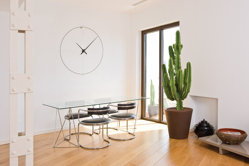 095487 Настенные часы L черный-белый Nomon Bilbao - Вид №2