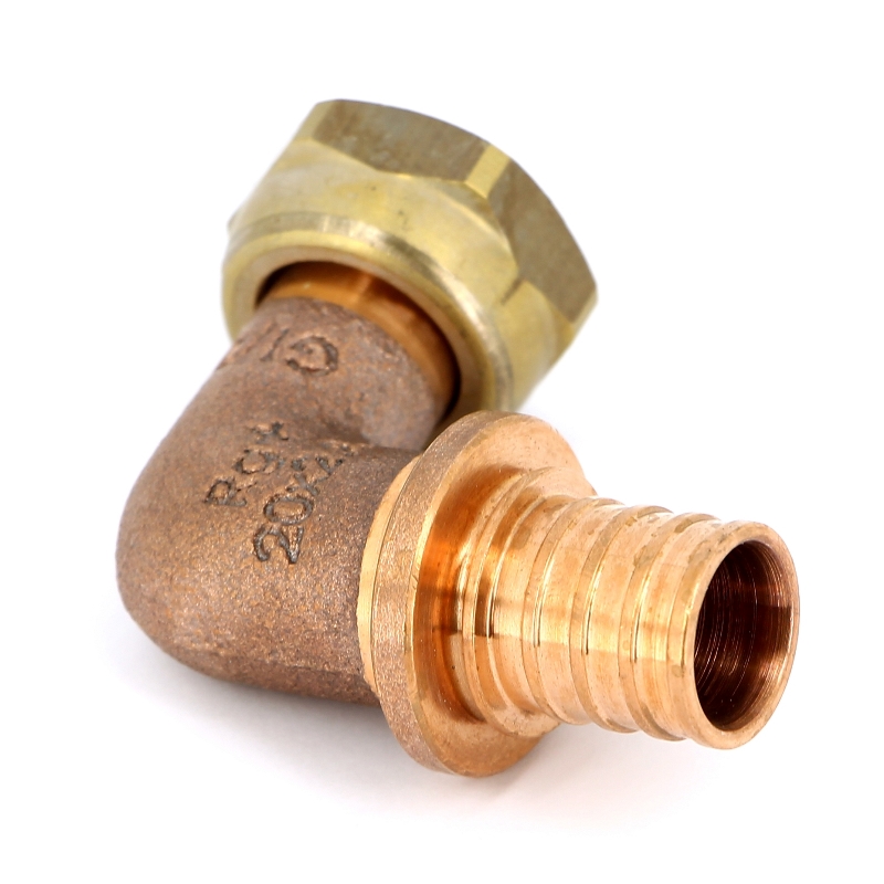 Угол с накидной гайкой надвижной-В Rautitan RX Rehau 20 x 1/2" бронза 456413 - Вид №3