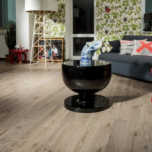 Массивная доска Coswick Вековые традиции Серый Кашемир Дуб Рустик (Гладкая) 300…1845х127 мм 11034251 - Вид №3