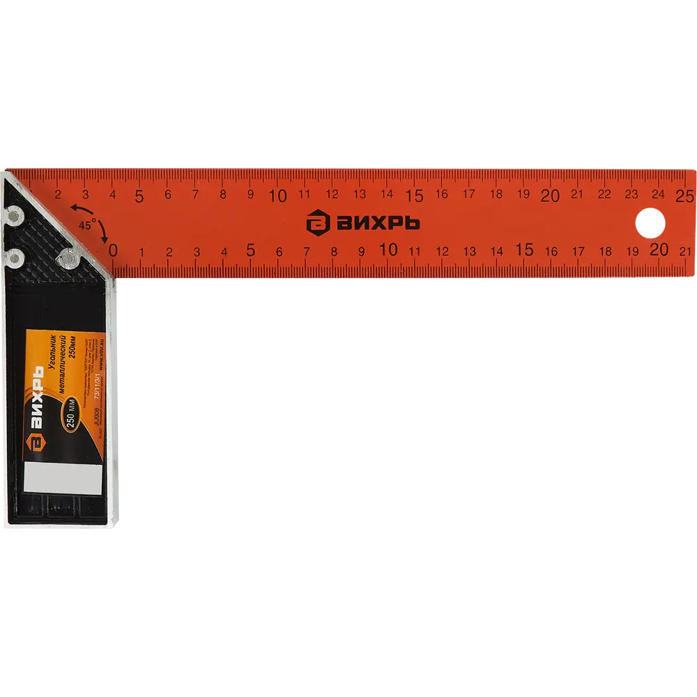 Угольник Вихрь стальной 250 мм для точных измерений 85311842 STLM-0061240